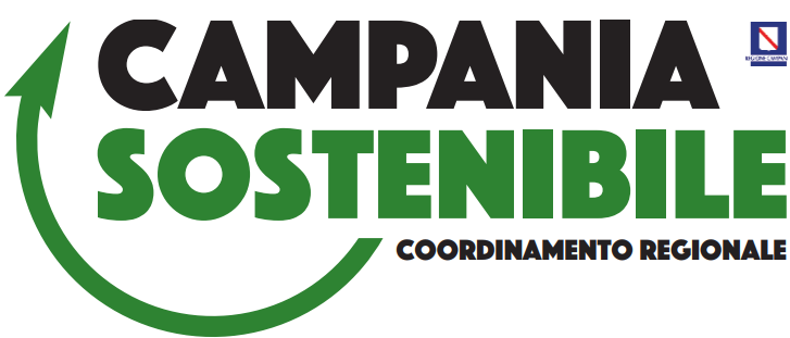 Logo di Campania Sostenibile; sottotitolo "Coordinamento Sociale"